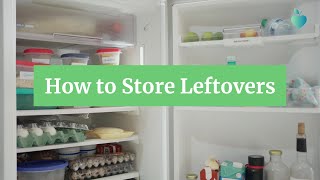 How to Store Leftovers
