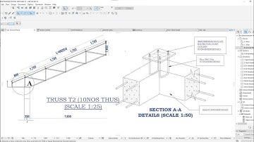 Design RC Column to Truss Connection in ArchiCAD.