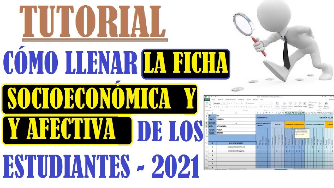 Tutorial para llenado de ficha diagnóstica socioeconómica y afectiva de