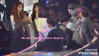 BTS knows about Taewon? (reactions to Sowon) part 1