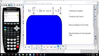 Solving Equations with Fractions Using TI-84