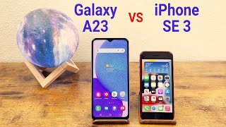 Samsung Galaxy A23 vs iPhone SE 2022