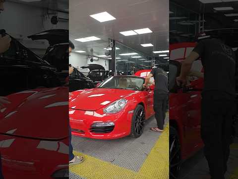 Video Porsche dán phim ppf tăng bóng chống xước, phim cách nhiệt chống nóng, spar chăm sóc #dán_ppf_oto - youtube