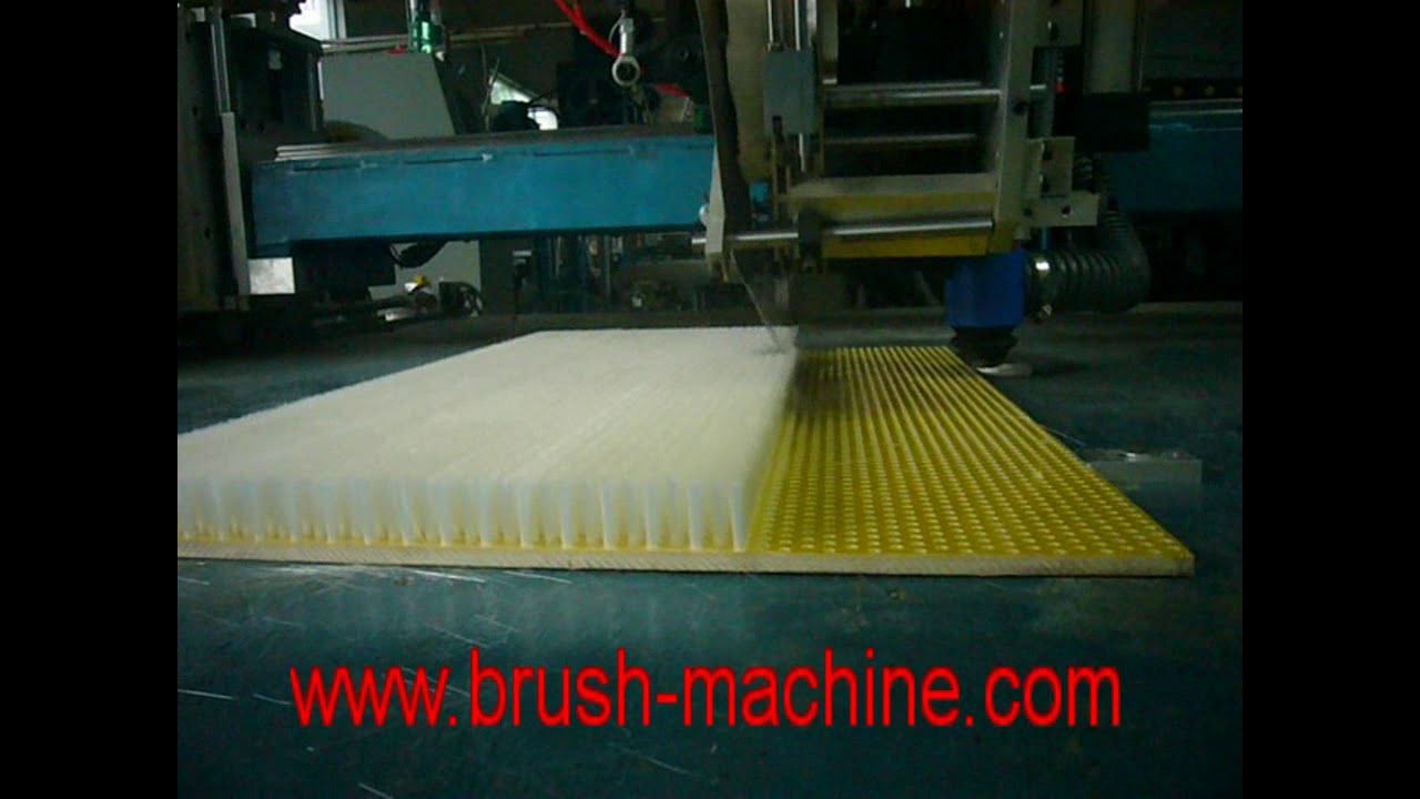 2 axis 2 head plate brush drilling and tufting machine 2