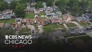 Cleanup continues after 7 tornadoes touched down during Monday’s storms in Chicago area