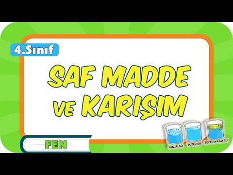 Saf Madde ve Karışım📗 4.Sınıf Fen #2024