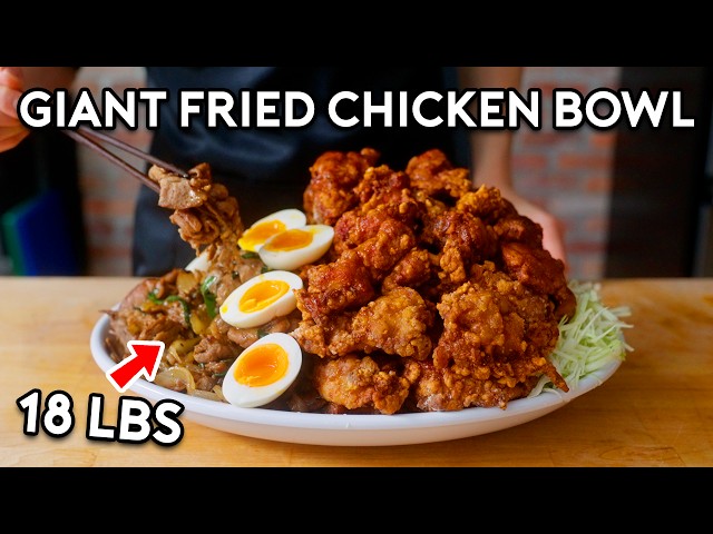 18 Pound Giant Fried Chicken Bowl | Anything With Alvin class=