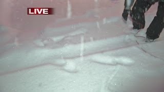 Snow makes for slippery morning commute