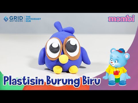 Membuat Plastisin - Burung Biru