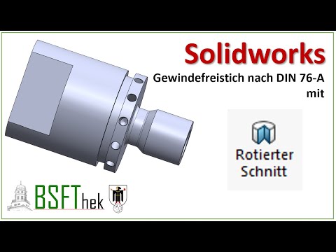 Gewindefreistich DIN76-A mit Rotiertem Schnitt