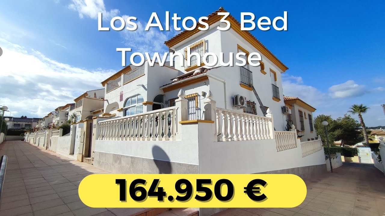 Reserved€164,950 Los Altos Townhouse for Sale – 3 Bed 2 Bath Home in Gated Community 