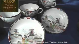 japanese hand painted egg shell porcelain tea set 12 3 16