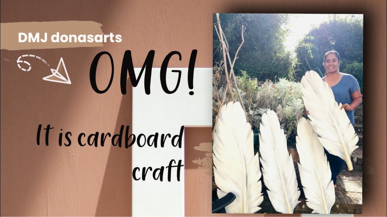 I Can’t Believe This is Made of Cardboard! 😱 | DIY Giant Feather Decor 
