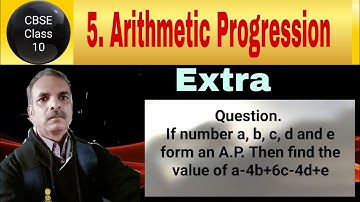 If number a, b, c, d and e form an A.P. Then find the value of a-4b+6c-4d+e