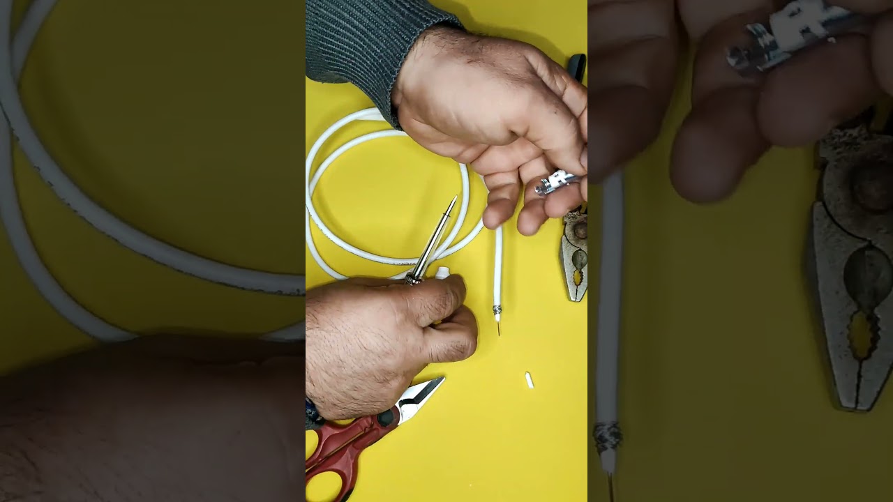 antenna TV  - montaggio spinotto antenna