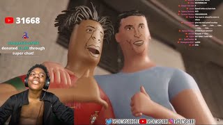 IShowSpeed Reacts to IShowSpeed Fights Ronaldo Animation
