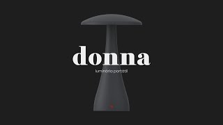 donna | luminária de mesa portátil com bateria para uso externo da Interlight Iluminação