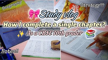 How I complete a single chapter? as a 10th grader  || productive study vlog 📚||