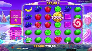 Pasha Gamingte Sweet Bonanza 1000 Oyununda 490.985 TL Kazanan Oyuncumuz