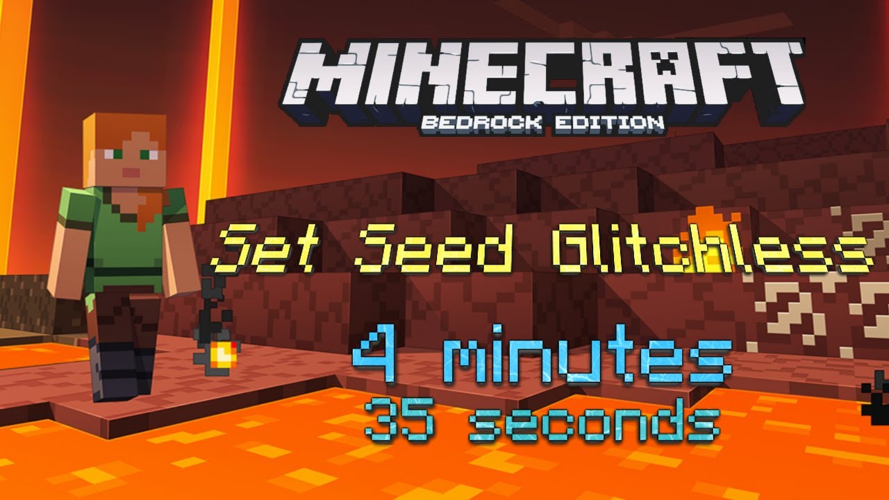Minecraft Bedrock Set Seed Glitchless in 4:35 (New Seed) - YouTube