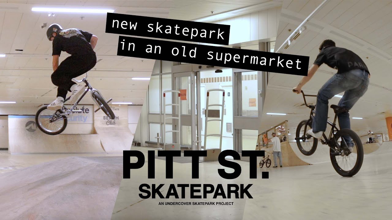 Riding a skatepark in an old supermarket Pitt St. Skatepark