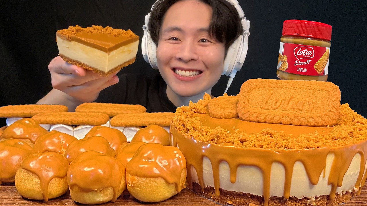 【ASMR】濃厚ロータスチーズケーキ‼️【咀嚼音/mukbang/Eating Sounds】