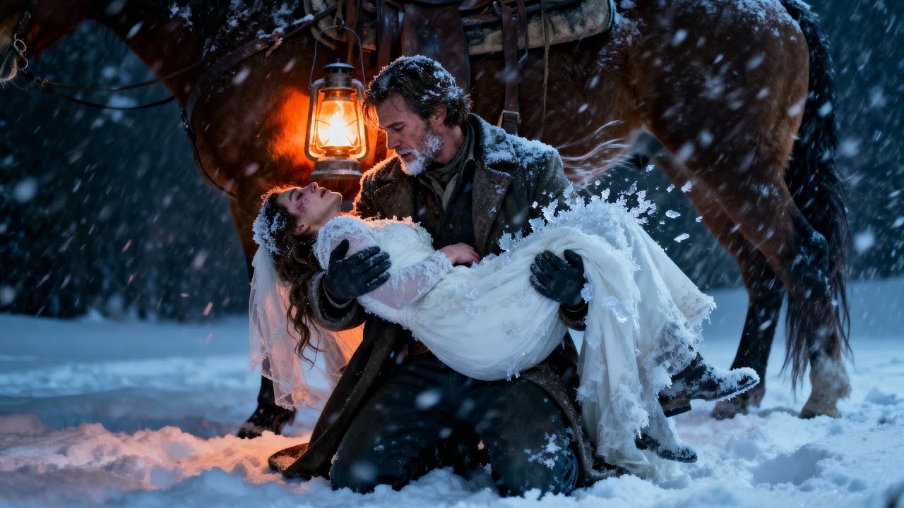 Single Father Found Bride Freezing in a Blizzard and Gave Her a New Life.