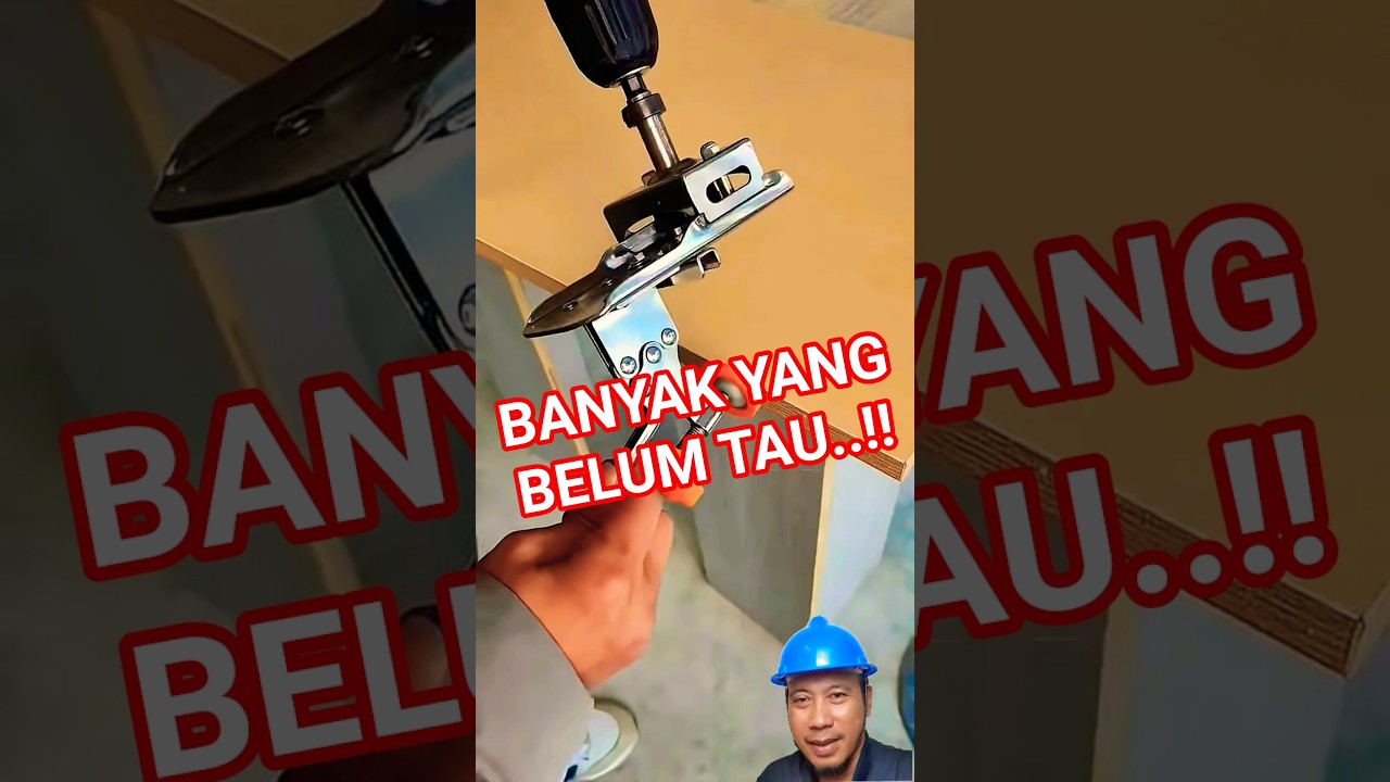 Alat bantu/adapter bor untuk  pemasangan engsel sendok