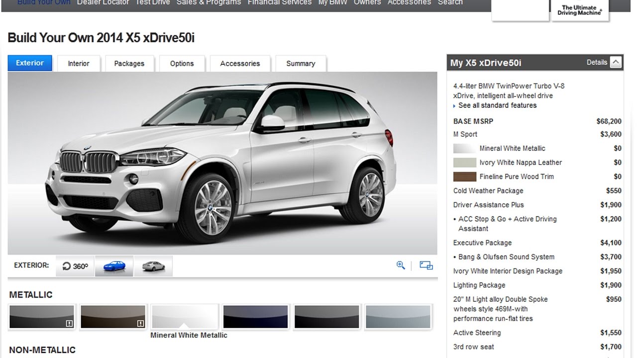 Конфигуратор bmw x5