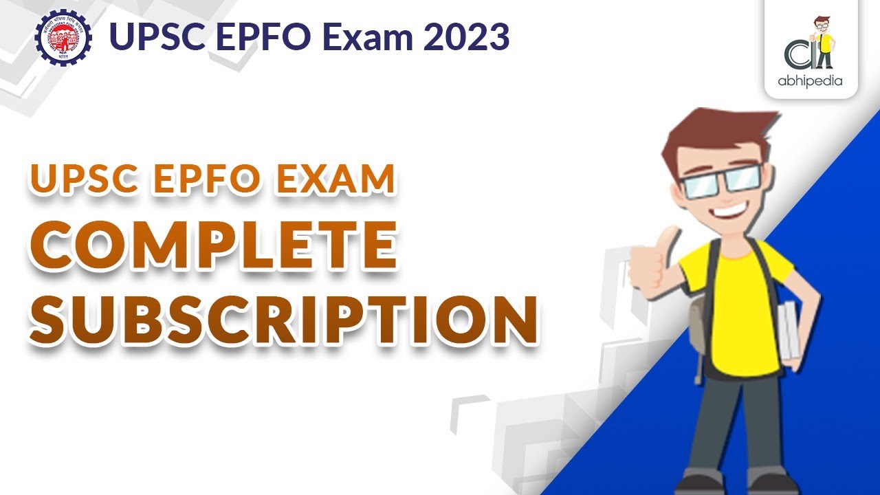 UPSC EPFO Exam Complete Subscription - YouTube