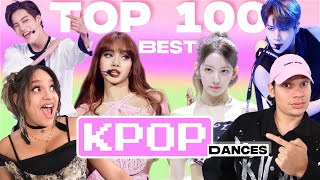Waleska & Efra react to 'The 100 Best dance moves in the KPOP industry'