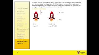 Collisions 5b - Variable mass systems - equations