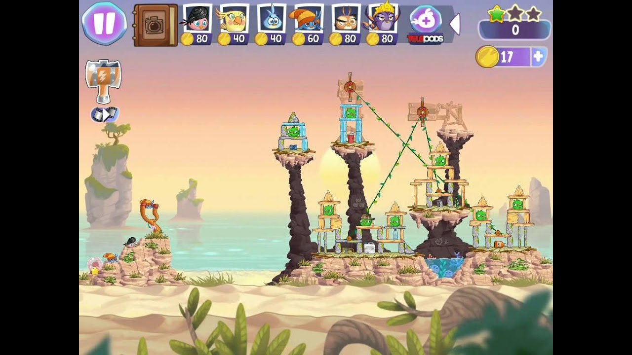 Angry Birds Stella! Серия 77! Chapter 2! Сбор звездочек на 50 уровне ...