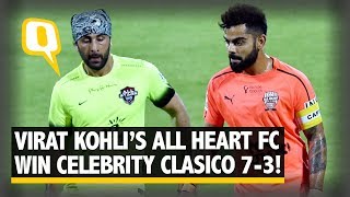 Virat kohli’s all heart fc rout abhishek bachchan’s all stars fc | the quint