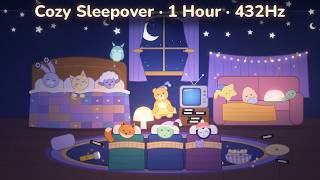 Cozy Sleepover 🌙 1 Hour Gentle 432Hz Lullaby with Sleepy Friends | Story Time Rewind screenshot 5