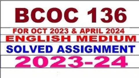 BCOC 136 solved assignment 2023 - 2024 || Income tax law and practice solved assignment in English
