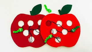 Apple Lacing Craft || Fine Motor Activity || Craft For Kids ||