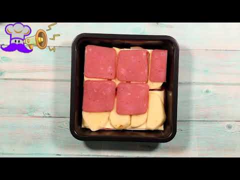 فيديو: الفطائر بالجبن ولحم الخنزير المقدد