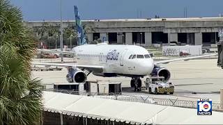 Man arrested after being found sleeping aboard JetBlue plane in Fort Lauderdale