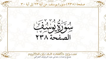 صفحة 238 سورة يوسف من آية 23 إلى آية 30