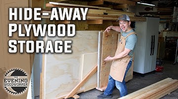 Easy Plywood Storage Rack Swings Out | Evening Woodworker
