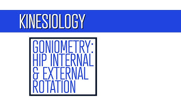 Goniometry: Hip Internal and External Rotation