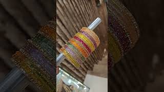 Glass bangles set multi colour details in description #glassbangles