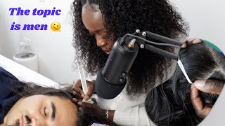ASMR the DEEPEST sleep of his life | scalp inspection, chit chat, soft scalp scratches  screenshot 1