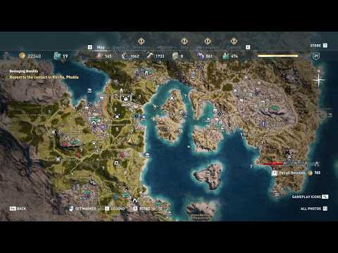 Assassin's Creed  Odyssey Bandit Camp's Locations Map ( No Commentary )