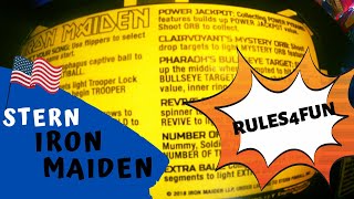 Stern IRON MAIDEN Pinball FAST TUTORIAL in 5 minutes!  #Rules4Fun