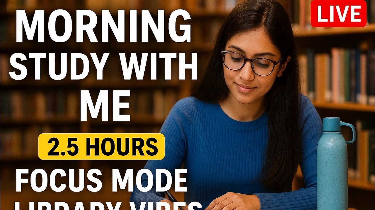 Live Study With Me | Morning Focus | 2.5 Hours Deep Work 📚 - YouTube