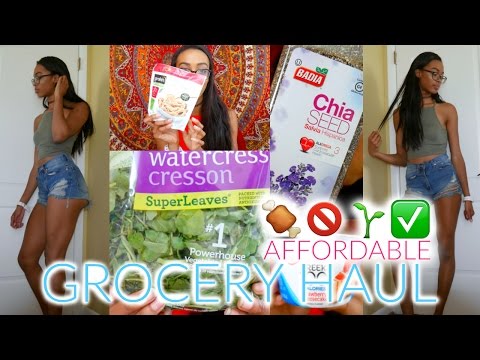 CHEAP VEGETARIAN GROCERY HAUL | What I Eat To Stay Lean || Under $50 • Lawenwoss