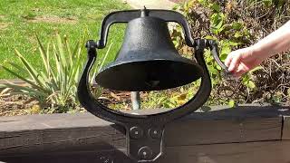 Stark USA Large Cast Iron Dinner Bell Farm Church School #2 Antique Vintage Stark USA Large Cast Iron Dinner Bell Farm Church School #2 Antique Vintage