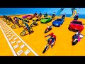 Superheróis Nova Corrida GTA V Bicycles, Motobike, Cars, Helicopter & Spiderman Monkey Fans